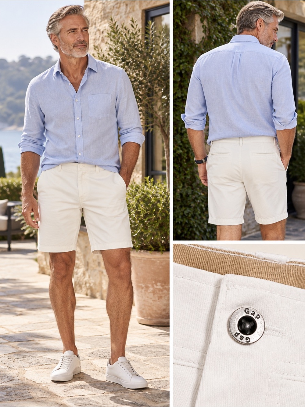 GAP Men’s White Chino Shorts – W34